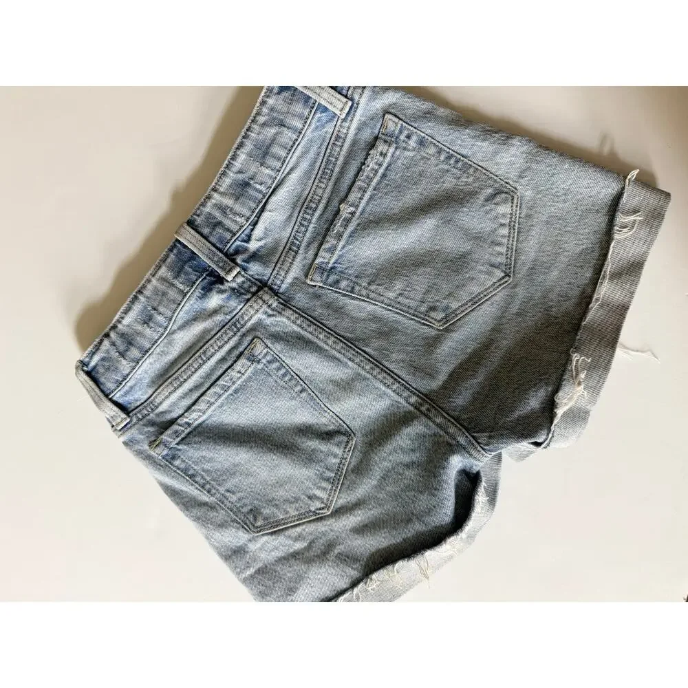 Flying Monkey Girls High Rise Stretch Denim Cuffed Shorts